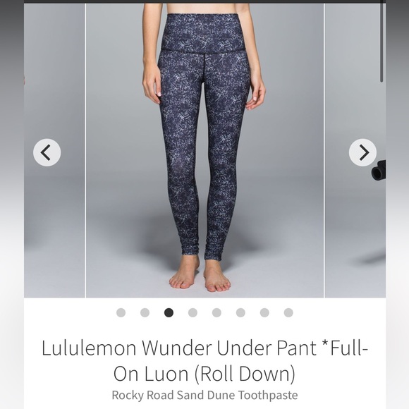 lululemon athletica Pants - Lululemon Wunder Under Pant *Full-On Luon (Roll Down) Size 4